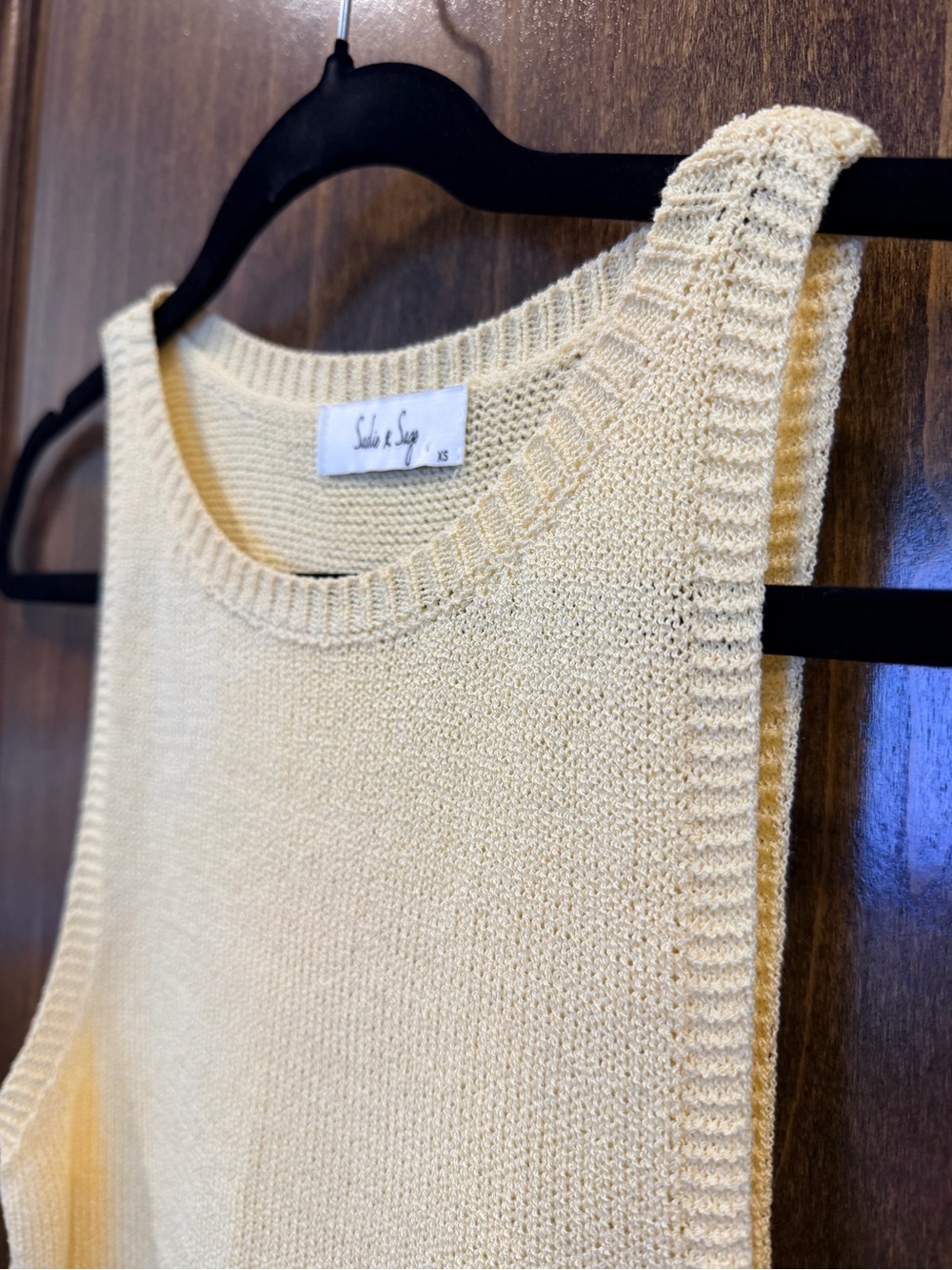 Butter Yellow Knit Tank Top - Picture 3 of 5